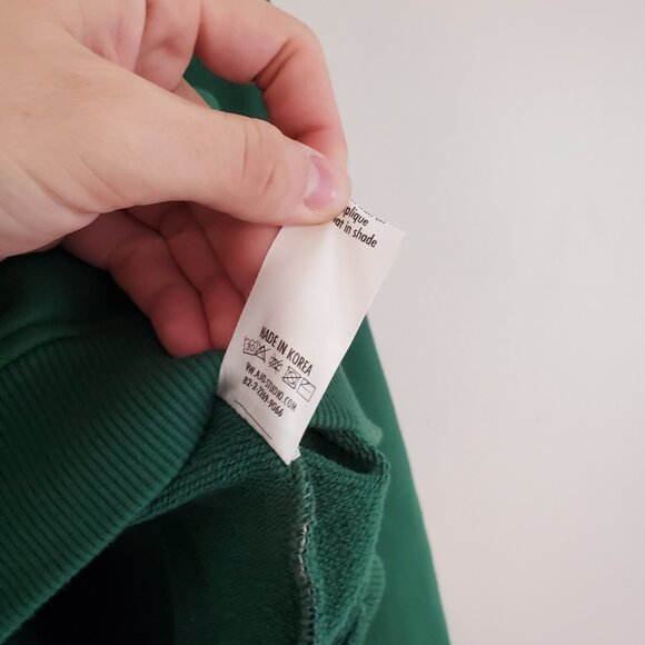 Ajobyajo Ajolica Spellout Crewneck Sweatshirt Green Size XL - Picture 6 of 6